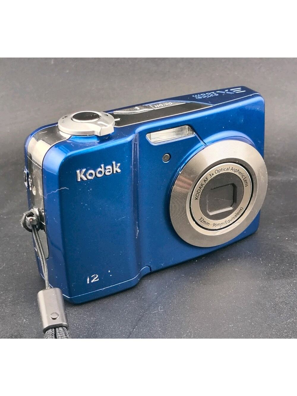 Kodak EasyShare M340 12MP Digital Camera - Blue - FOR PARTS / REPAIR - Powers On
